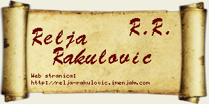 Relja Rakulović vizit kartica